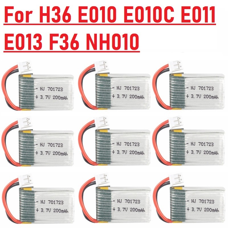 1-20pcs 3.7v 200mah 701723 LIP - Eachine Drone E010 ulasan dan harga